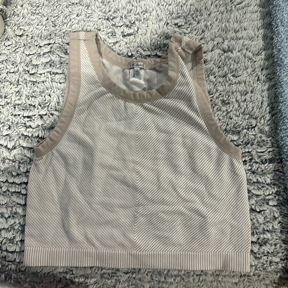 ripped/stripped tank top